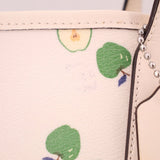 COACH APPLE PRINT CITY TOTES CREAM