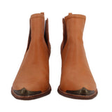 JEFFREY CAMPBELL LEATHER BOOTIES TAN 8.5 US