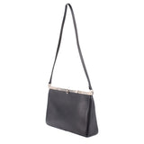 FERRAGAMO VINTAGE LEATHER SHOULDER BAGS BLACK