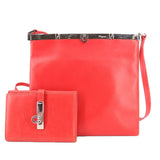 FERRAGAMO & WALLET CROSSBODYS RED