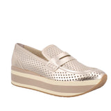 DOLCE VITA JANINE SLIP-ON WEDGE PLATFORM LOAFERS GOLD 10 US