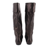 GUCCI SLOUCHY WEB TALL BOOTS BLACK 38 EU | 8 US