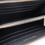 TORY BURCH ROBINSON DOUBLE ZIP CONTINENTAL WALLETS BLACK