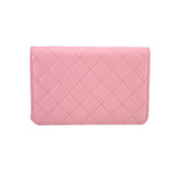CHANEL CAVIAR WALLET ON A CHAIN CROSSBODYS PINK
