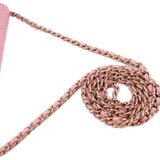 CHANEL CAVIAR WALLET ON A CHAIN CROSSBODYS PINK