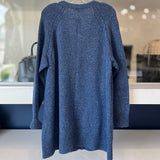 LAFAYETTE 148 CASHMERE BUTTON UP CARDIGAN SWEATERS BLUE L