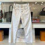 ISABEL MARANT HIGH RISE BUTTON UP DENIM WHITE 36 | US 4