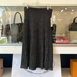 SOFT SURROUND NISHA KNIT PLEATED METALLIC SKIRTS BLACK XS
