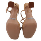 SCHUTZ PEAKY PLATFORM HEELS NUDE 9 US
