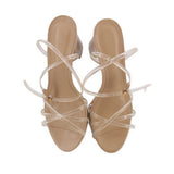 SCHUTZ PLATFORM HEELS NUDE 9 US