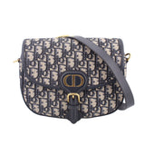 DIOR MEDIUM BOBBY FLAP CROSSBODYS BLUE OBLIQUE