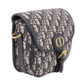 DIOR MEDIUM BOBBY FLAP CROSSBODYS BLUE OBLIQUE