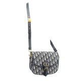 DIOR MEDIUM BOBBY FLAP CROSSBODYS BLUE OBLIQUE