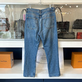 REFORMATION STRAIGHT LEG HIGH WAISTED JEANS DENIM BLUE M | 30