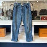 REFORMATION STRAIGHT LEG HIGH WAISTED JEANS DENIM BLUE M | 30