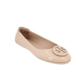 TORY BURCH MINNIE TRAVEL BALLET FLATS CREAM 6 US