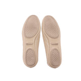 TORY BURCH MINNIE TRAVEL BALLET FLATS CREAM 6 US