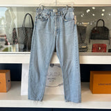 AGOLDE HIGH RISE STRAIGHT LEG JEANS DENIM BLUE S | 28