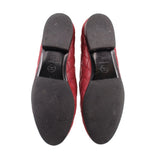CHANEL CAP TOE FLATS RED 38 EU | 8 US