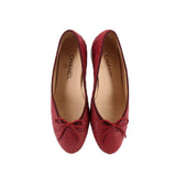 CHANEL CAP TOE FLATS RED 38 EU | 8 US