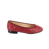 CHANEL CAP TOE FLATS RED 38 EU | 8 US