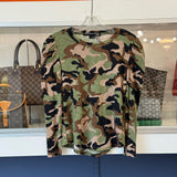 VERONICA BEARD CAMO TOPS GREEN S