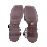 J CREW GROMMET CROSS-STRAP SANDALS GREEN 8 US