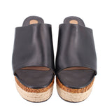 FERRAGAMO WEDGE SANDALS BLACK 9 US