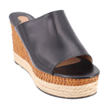 FERRAGAMO WEDGE SANDALS BLACK 9 US