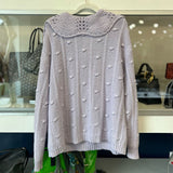 SANDY LIANG CROCHET SWEATERS LILAC XL