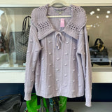 SANDY LIANG CROCHET SWEATERS LILAC XL