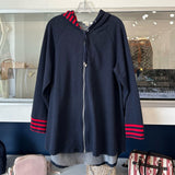 SIMPLY NOELLE HOODED TOPS NAVY L/XL