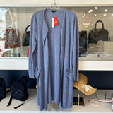 J CREW JULIETTE LINEN BLEND OPEN LONG CARDIGAN SWEATERS PURPLE S