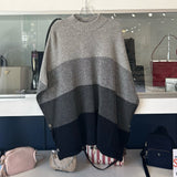 BARBOUR STRIPED PONCHOS GRAY O/S