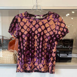 ULLA JOHNSON PRINT TOPS PURPLE M