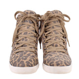LINEA PAOLO FENTON WEDGE SNEAKERS LEOPARD 7 US