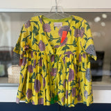 ANUPAMAA PRINT TOPS YELLOW XS