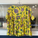 ANUPAMAA PRINT TOPS YELLOW XS