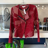 IRO WOVEN JACKETS RED 36 | US 4