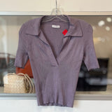 GOODAMERICAN RIBBED TOPS PURPLE S