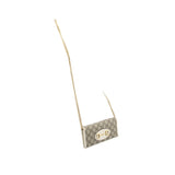 GUCCI 1955 HORSEBIT WALLET ON A CHAIN CROSSBODYS BROWN