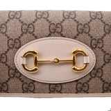 GUCCI 1955 HORSEBIT WALLET ON A CHAIN CROSSBODYS BROWN