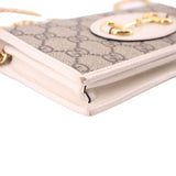 GUCCI 1955 HORSEBIT WALLET ON A CHAIN CROSSBODYS BROWN