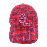 YSL TWEED BALL CAP HATS RED M | 57