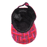 YSL TWEED BALL CAP HATS RED M | 57
