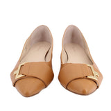 CALVIN KLEIN LEATHER FLATS BROWN 9 US