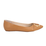 CALVIN KLEIN LEATHER FLATS BROWN 9 US