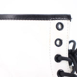 DR MARTENS 1460 SMOOTH LEATHER LACE UP BOOTS WHITE 7 US