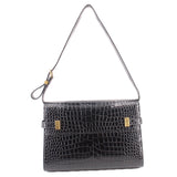 YSL SM MANHATTAN SHOULDER BAGS BLACK