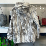 A LANDAU RABBIT OUTERWEAR GRAY S